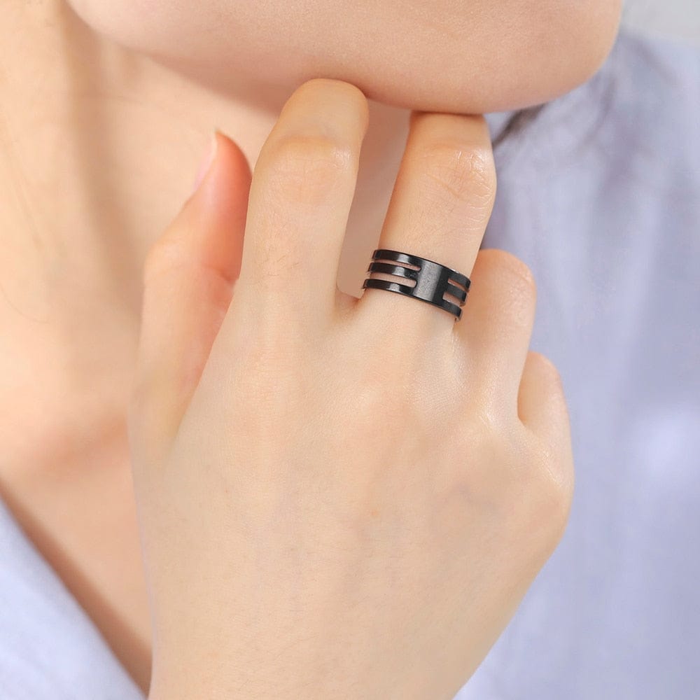 Trendy Unique Mens Stainless Steel Rings