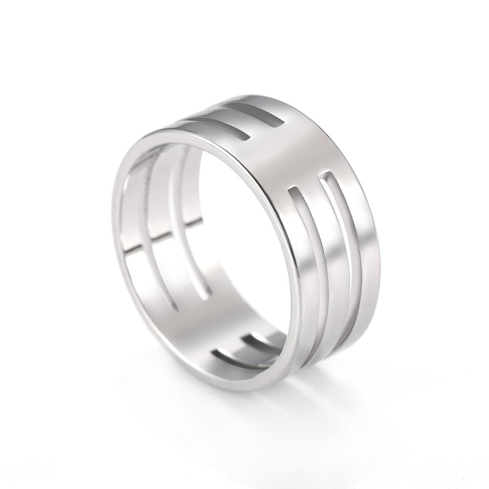 Trendy Unique Mens Stainless Steel Rings Steel