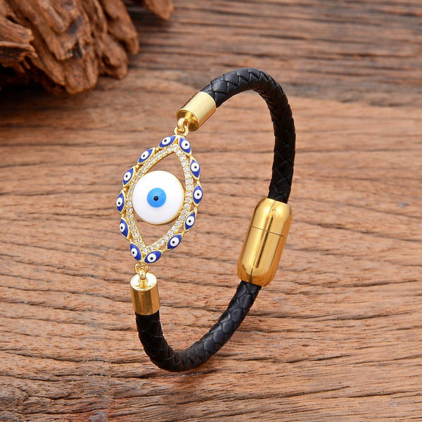 Luxury Drip Blue Evil Eye Bracelets For Women Blue