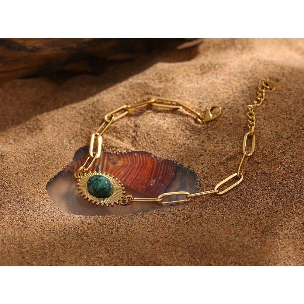 African Turquoise Women Chain Bracelet