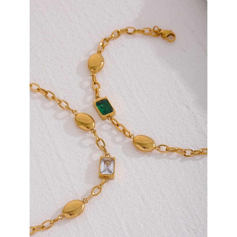 Luxury Cubic Zirconia Chain Link Bracelet