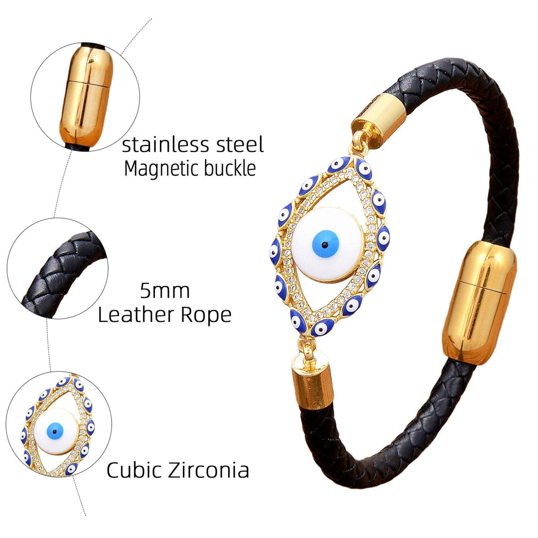 Luxury Drip Blue Evil Eye Bracelets For Women