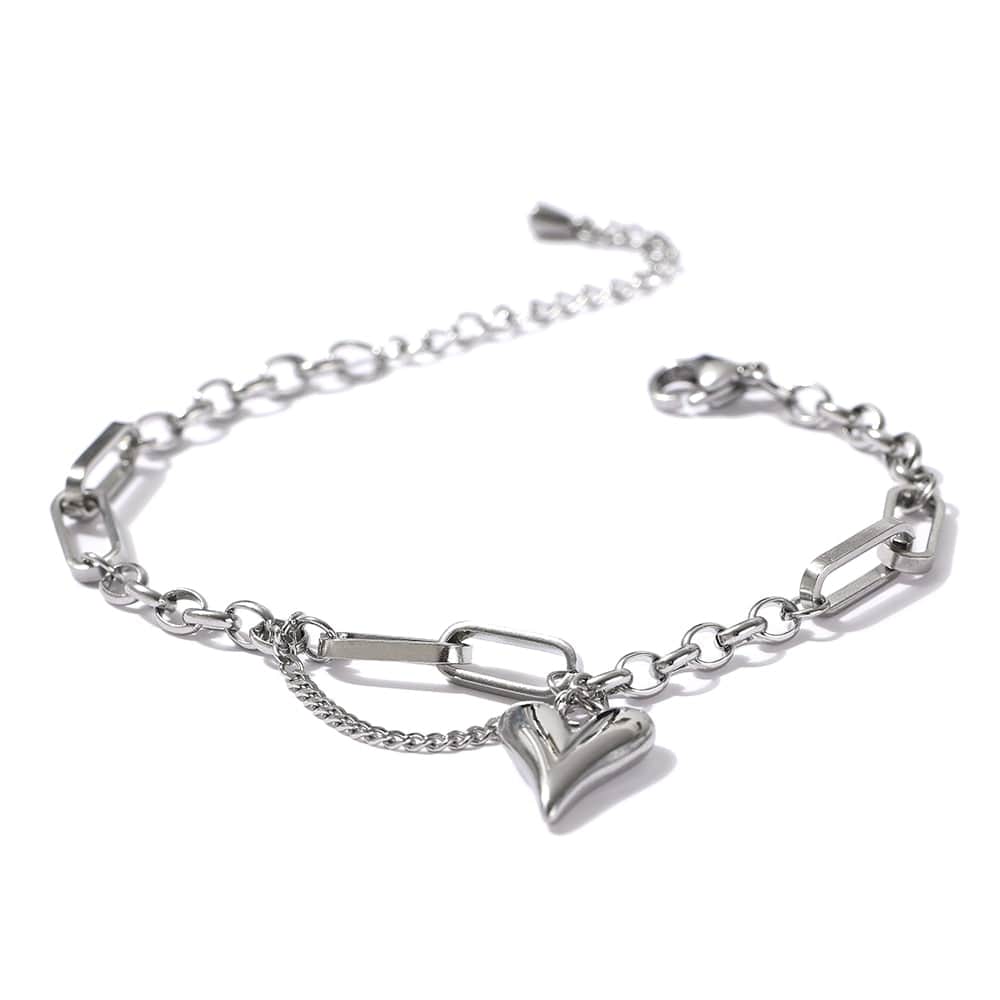 Heart Double Layered Women's Chain Bracelet