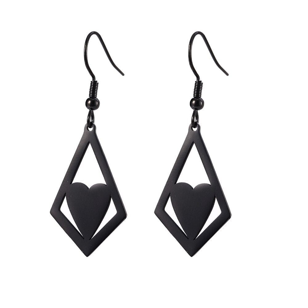 Geometric Dangle Unique Earrings For Women 6 Black 16.99mm*44mm