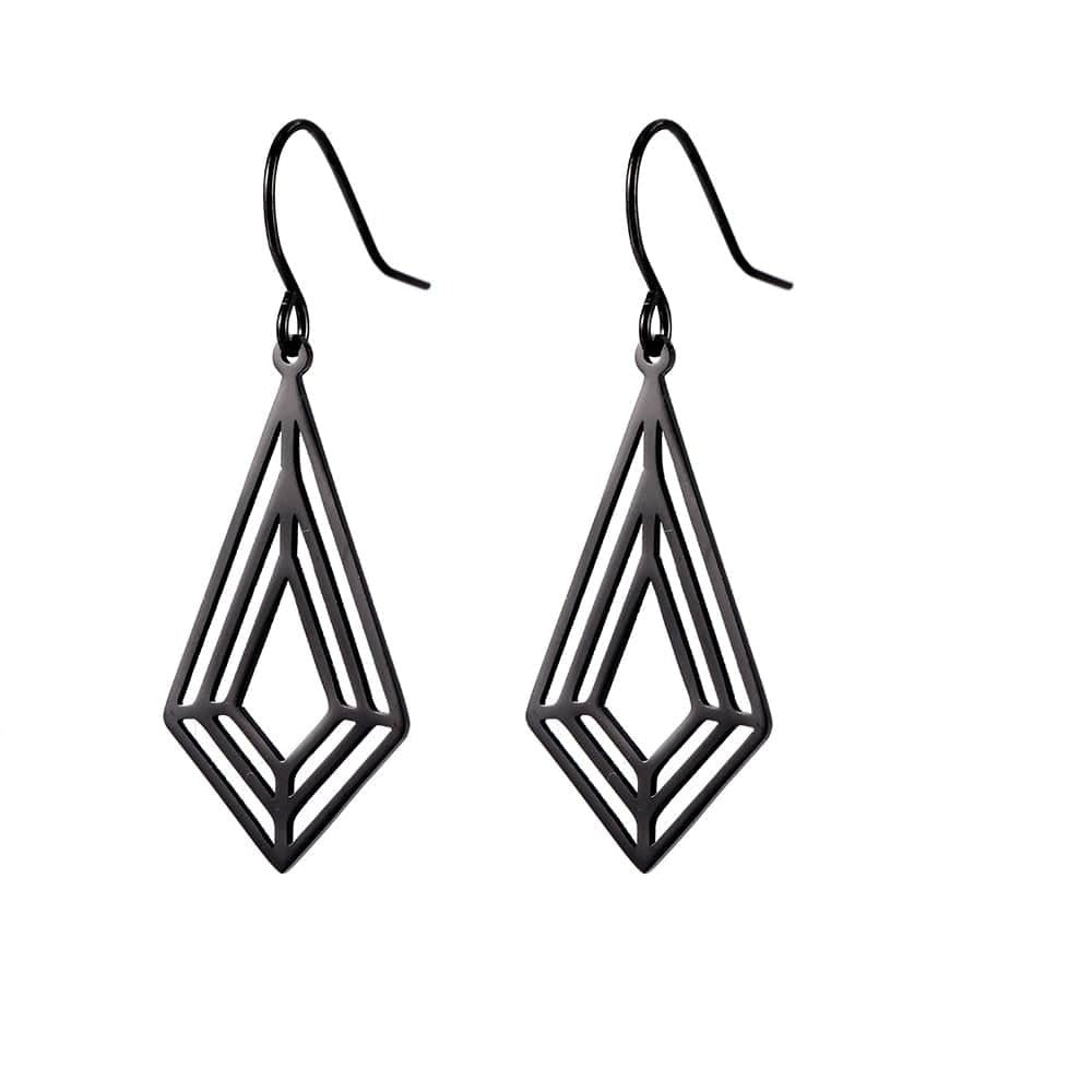 Geometric Dangle Unique Earrings For Women 7 Black 16.99mm*44mm