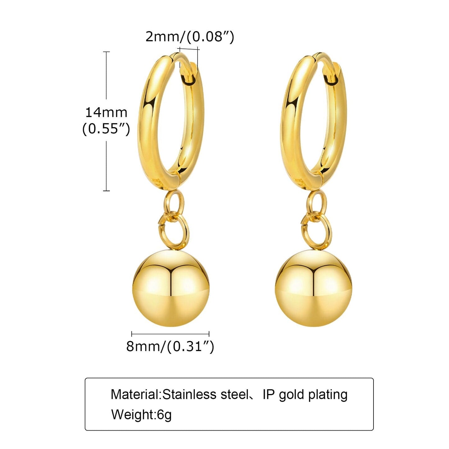 Best Double ball drop earrings fit for You