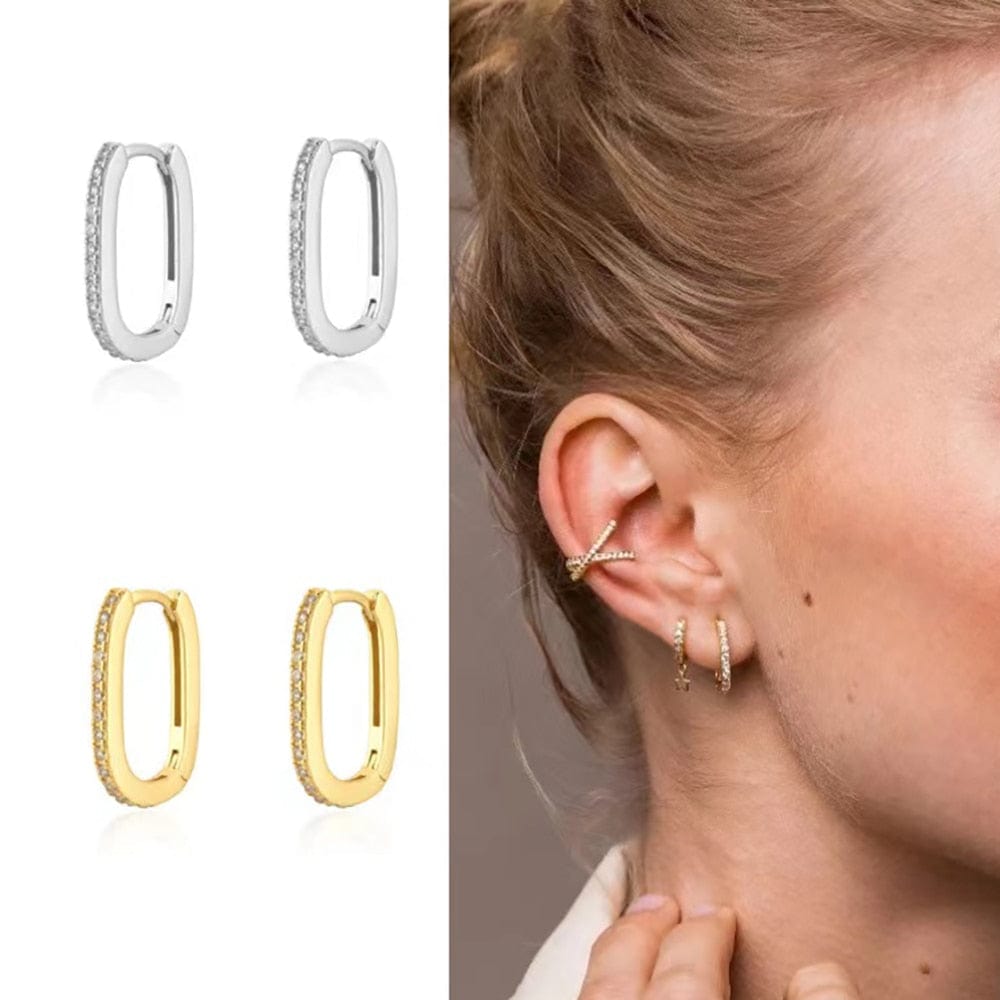 U Shape Hoop Vintage Earrings For Women