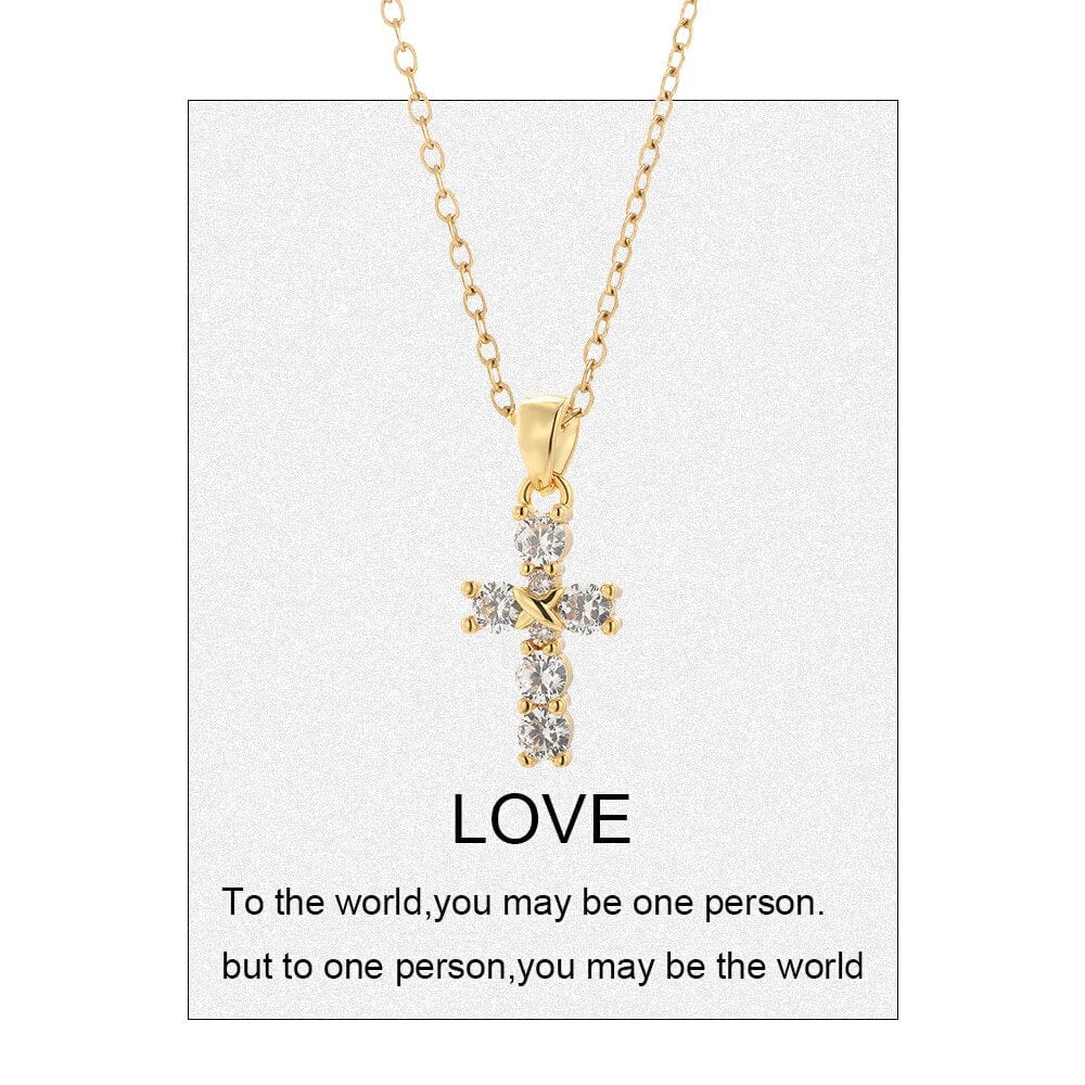Long Chain Stainless Steel Cross Necklace