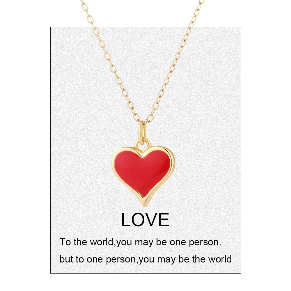 Cute Heart Stainless Steel Chain Necklace