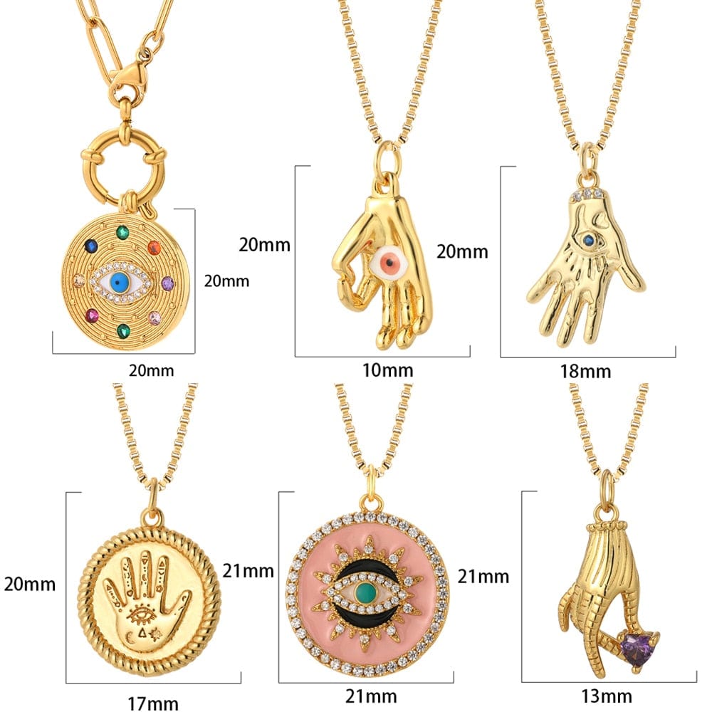 Eye of Fatima Long Necklaces For Women