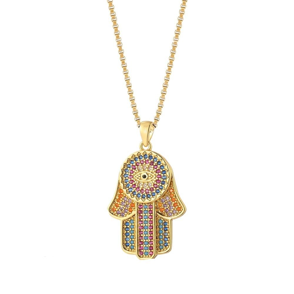 Eye of Fatima Long Necklaces For Women G8 50cm