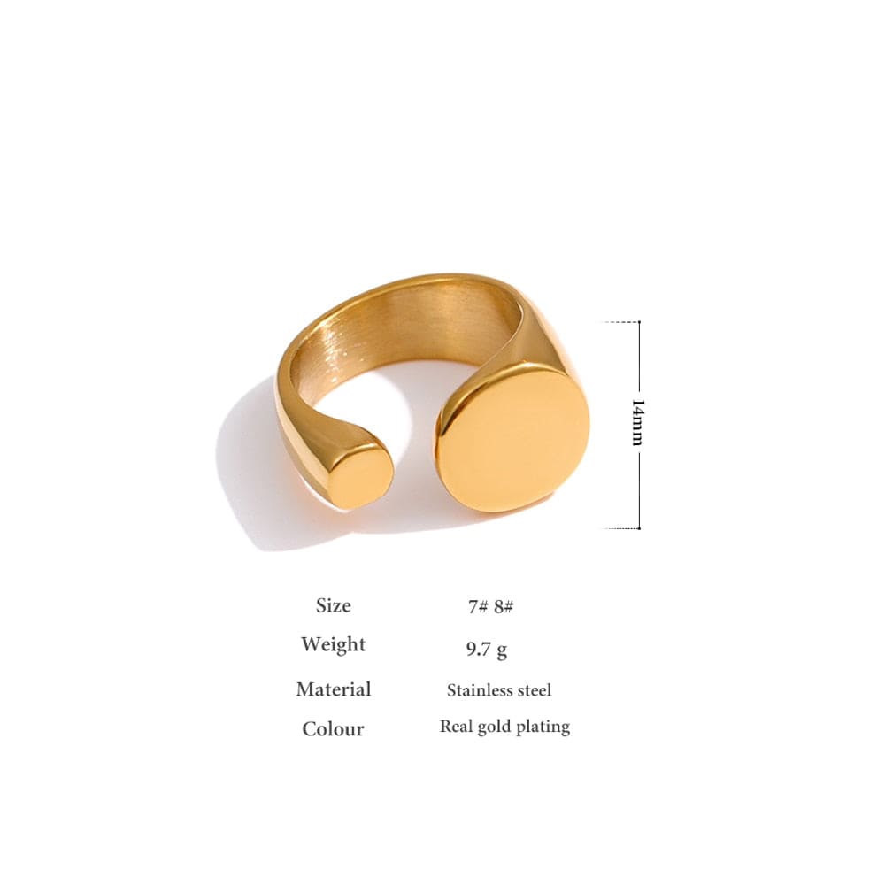 Fashion Metal Geometric Stainless Steel Ring