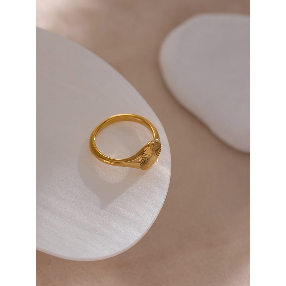 Golden Geometric Unique Rings For Women