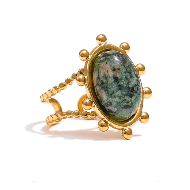 Stunning Green Stone African Turquoise Ring Rings