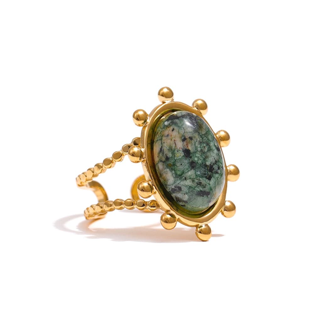 Stunning Green Stone African Turquoise Ring